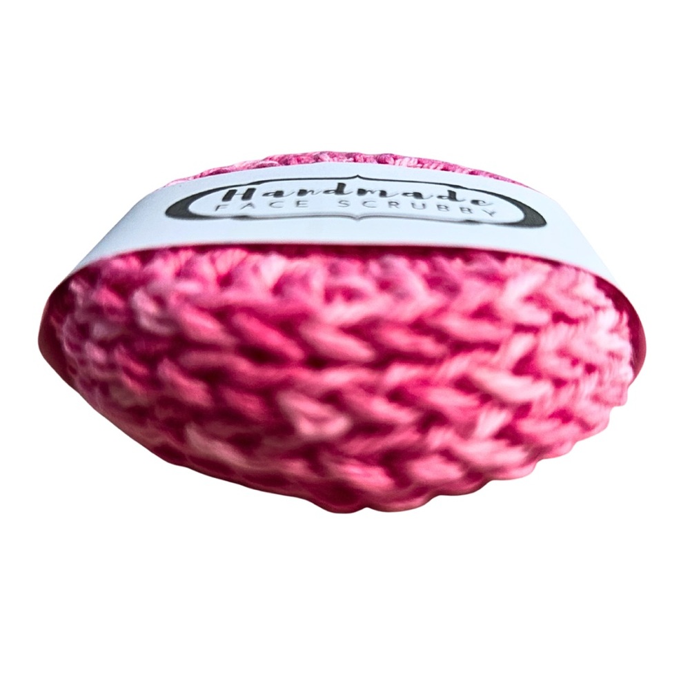 NWT Handmade Pink Crochet Face Rounds 100% Cotton Face Scrubbies 4 pack - Picture 3 of 5